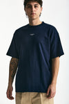 T-shirt in cotone blu logo men Drôle de monsieur - 5