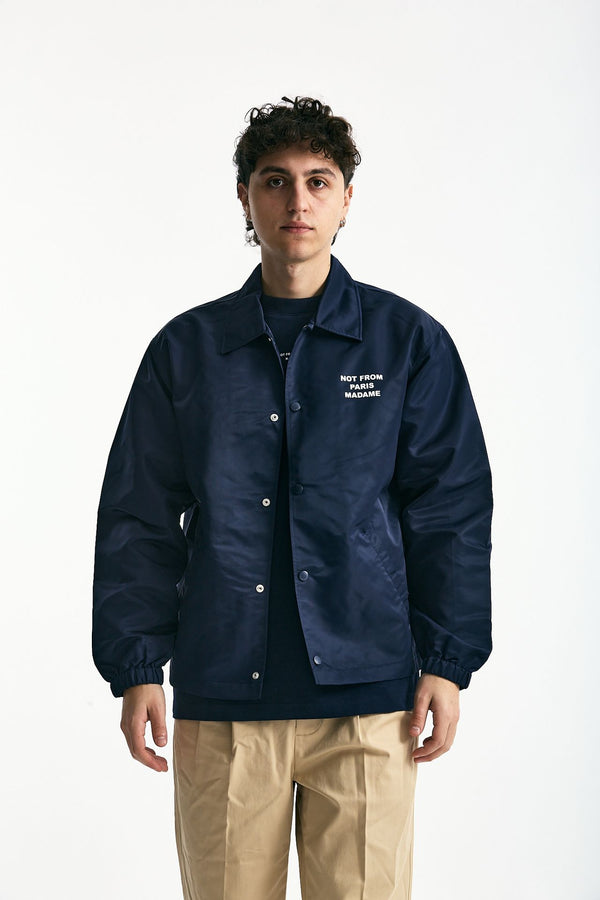 Giubbino in nylon blu men Drôle de monsieur