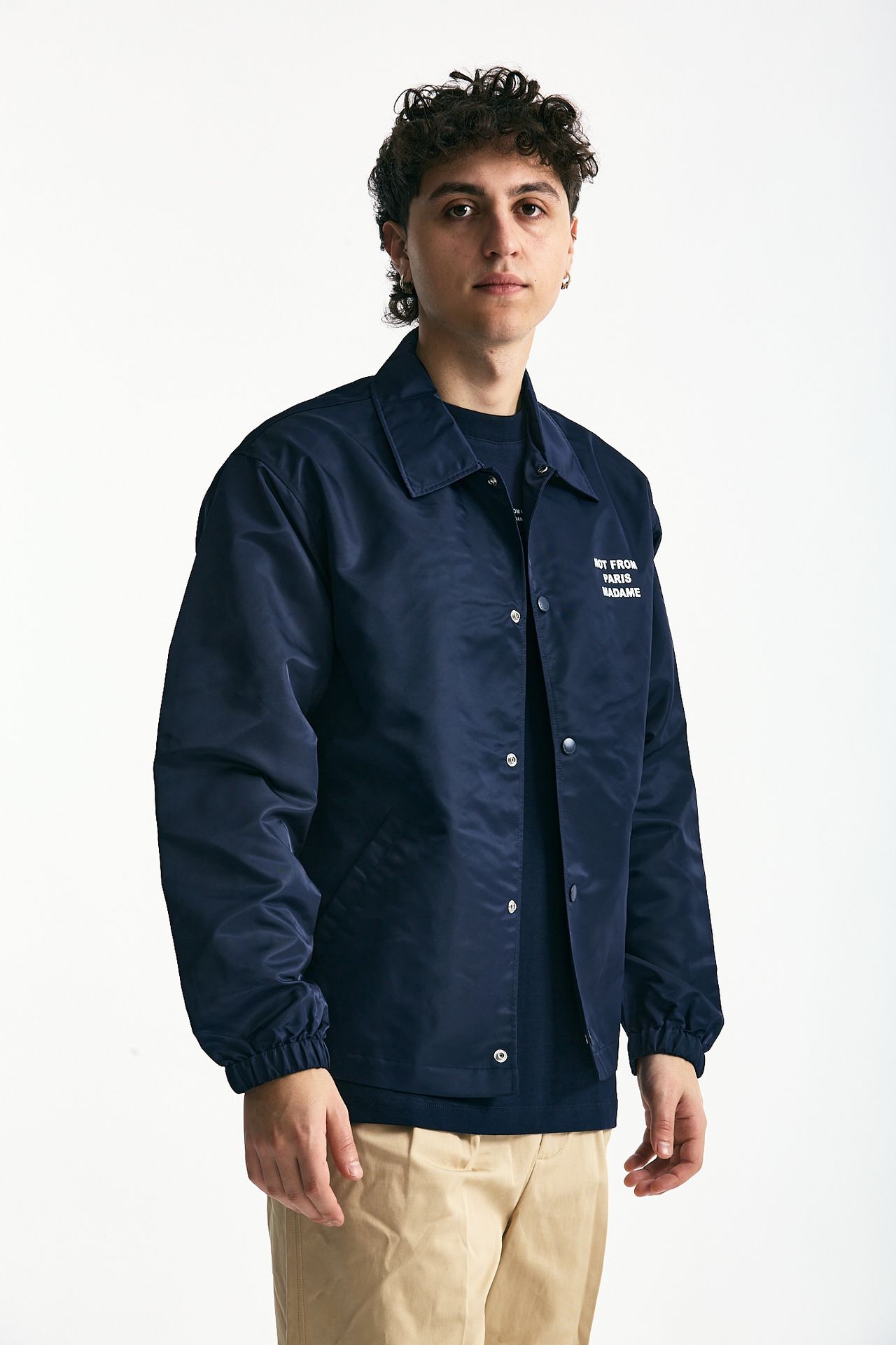 Giubbino in nylon blu men Drôle de monsieur - 3