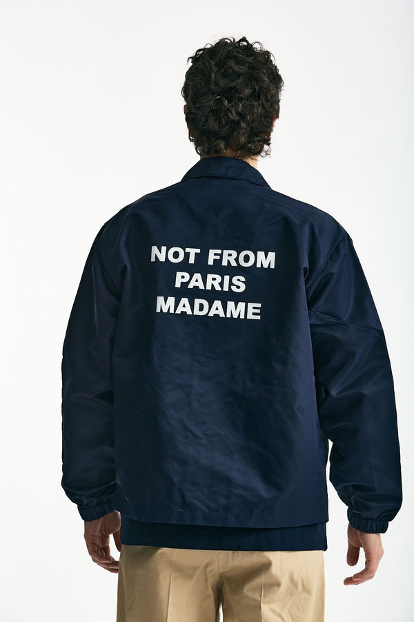 Giubbino in nylon blu men Drôle de monsieur