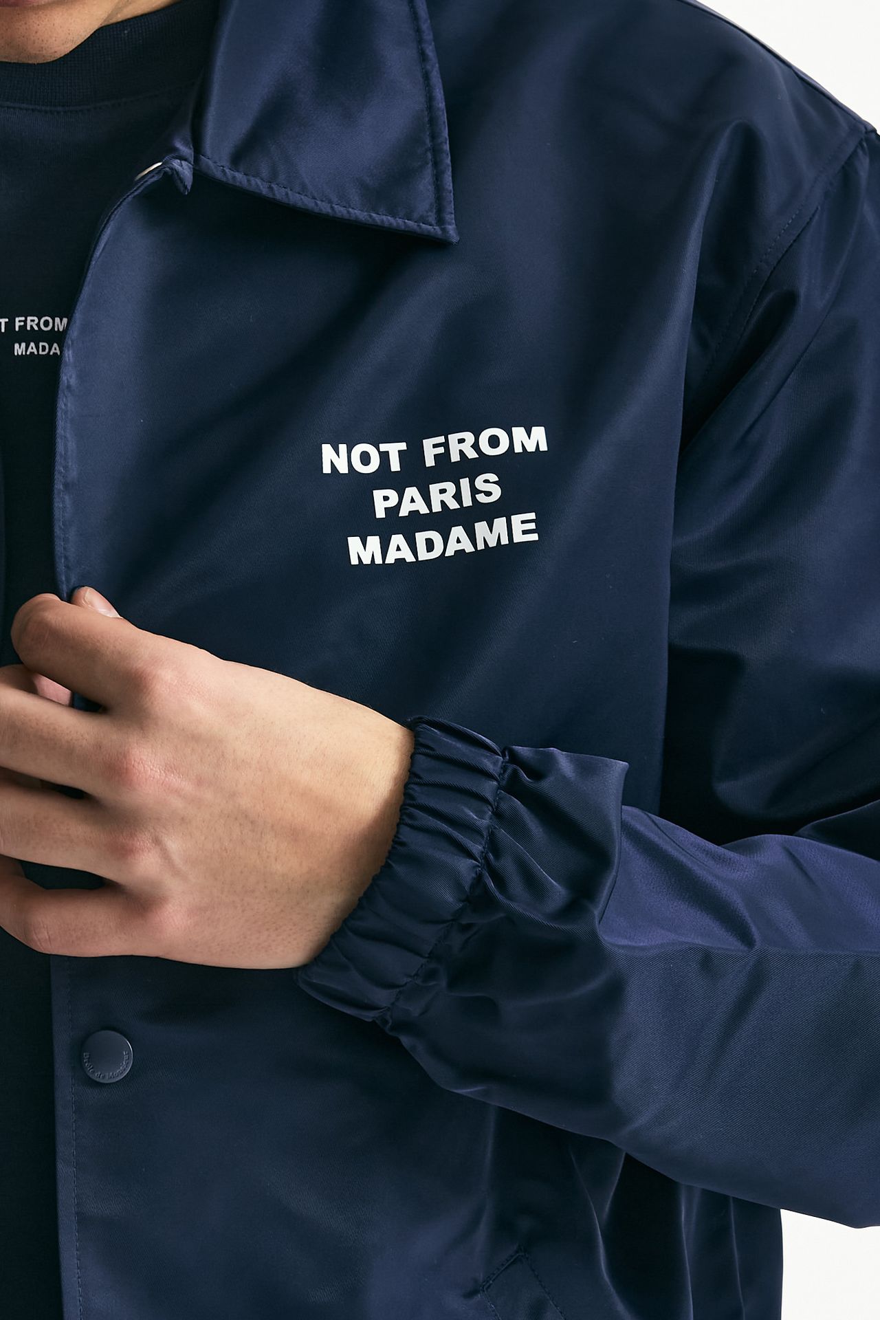 Giubbino in nylon blu men Drôle de monsieur - 5