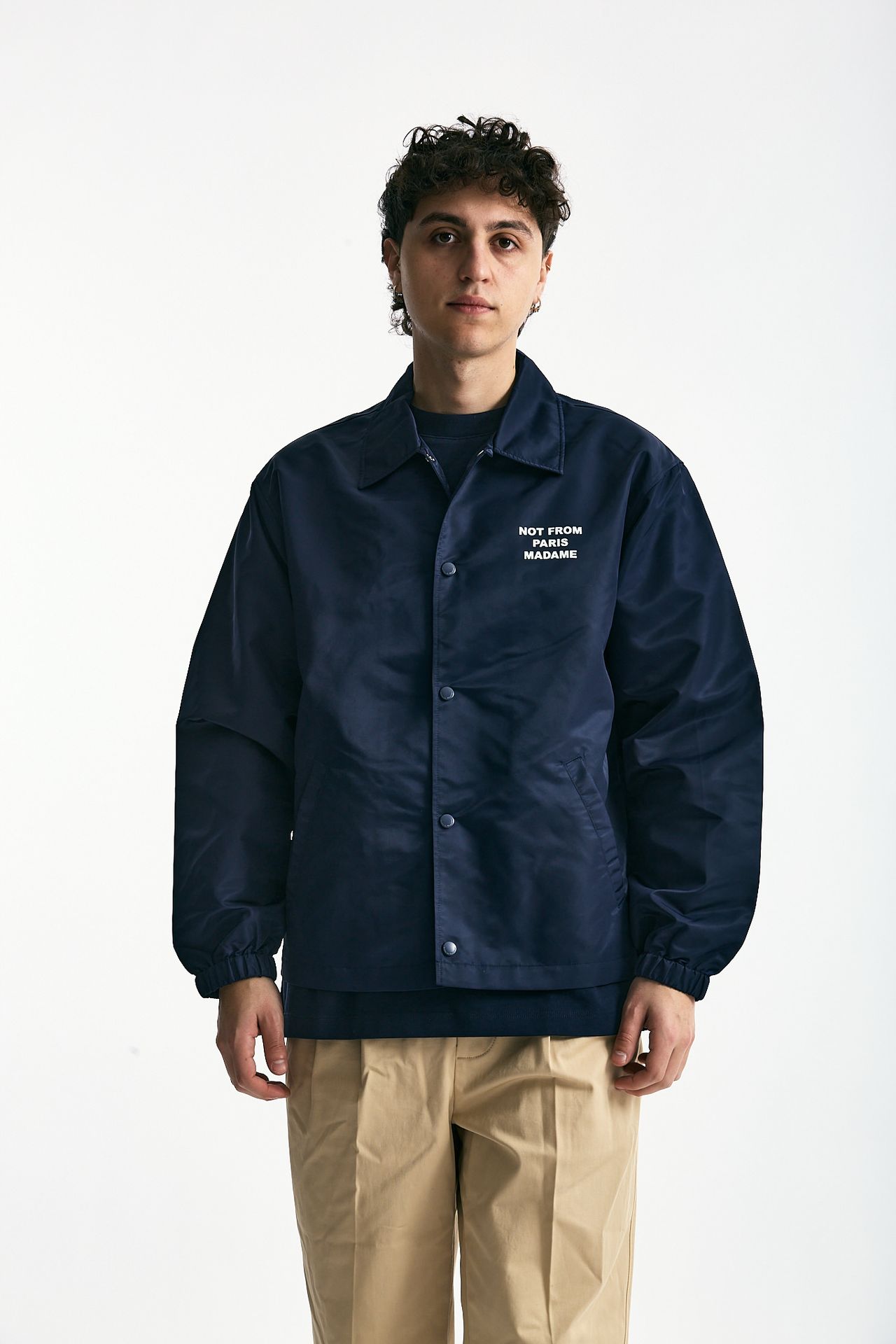 Giubbino in nylon blu men Drôle de monsieur - 6