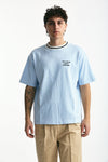 T-shirt in cotone azzurro men Drôle de monsieur - 1