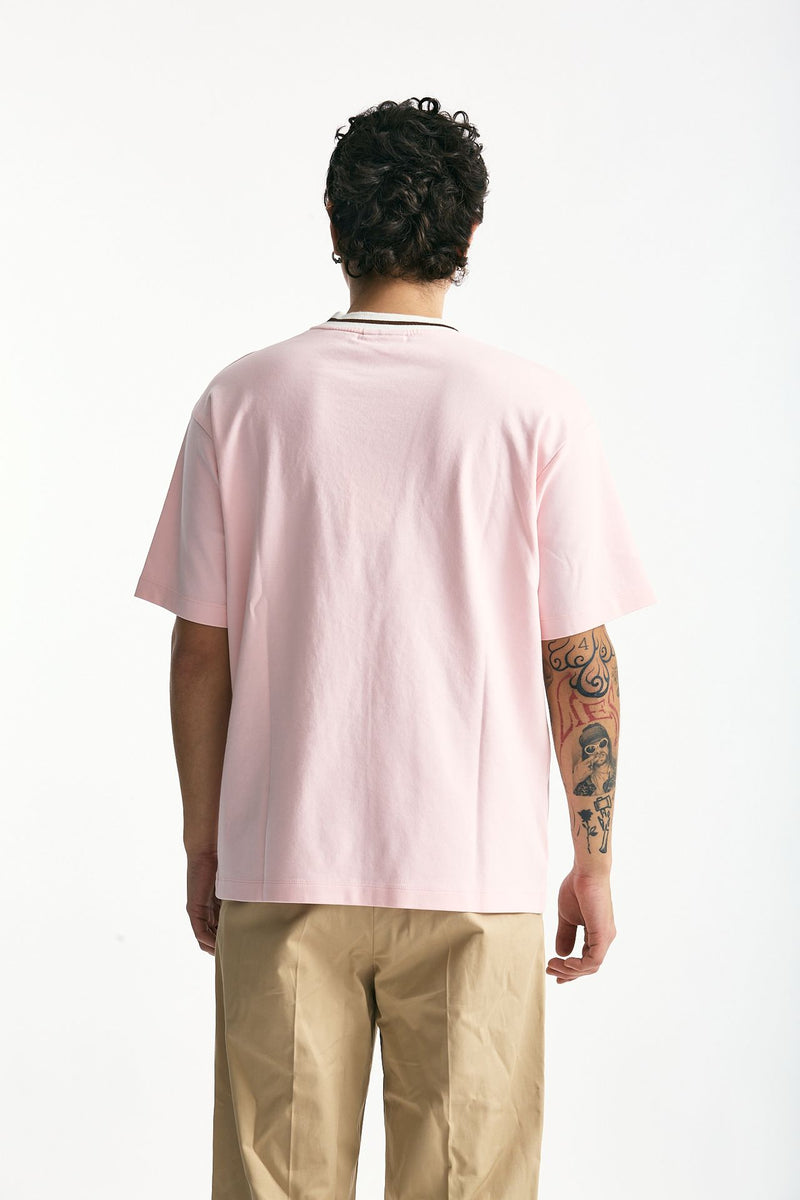 T-shirt in cotone rosa men Drôle de monsieur - 4