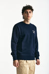 Felpa girocollo in cotone blu men Drôle de monsieur - 3