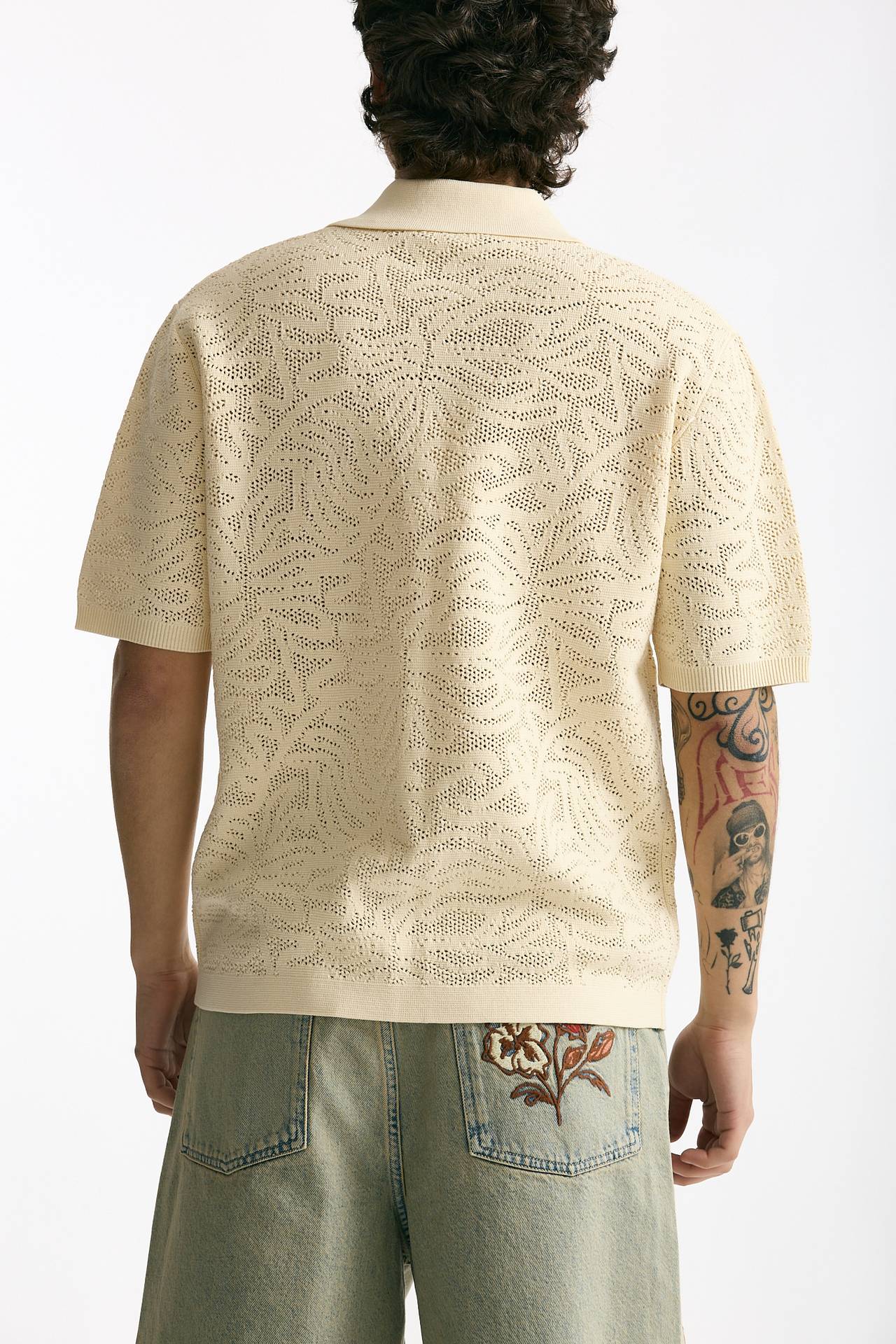 Polo camicia in cotone panna men Drôle de monsieur - 3