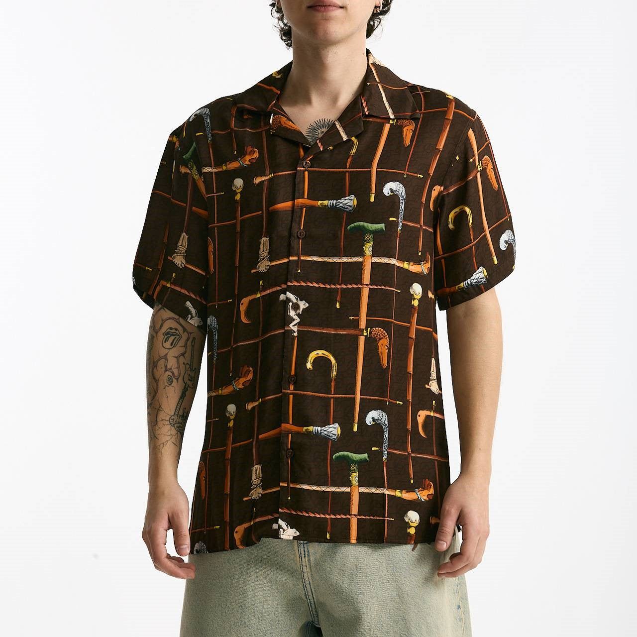 Camicia in viscosa fantasia multicolor men Drôle de monsieur - 6