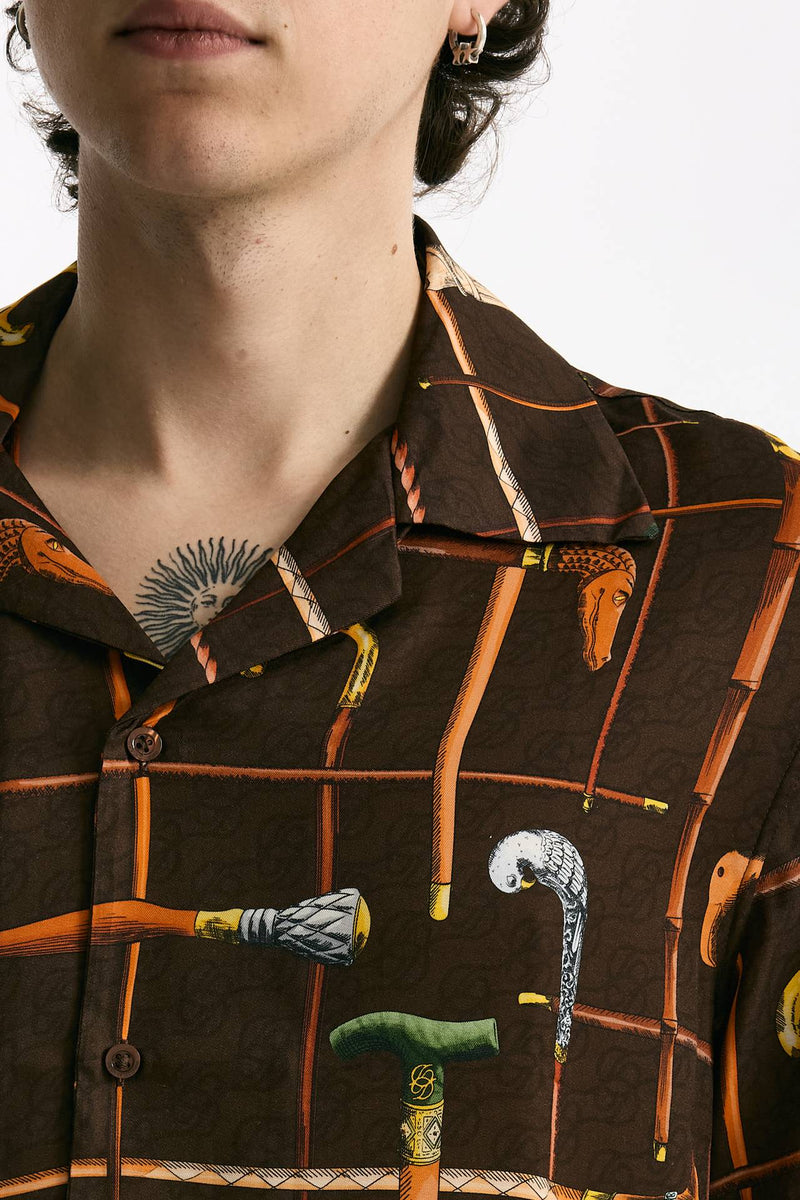 Camicia in viscosa fantasia multicolor men Drôle de monsieur - 4