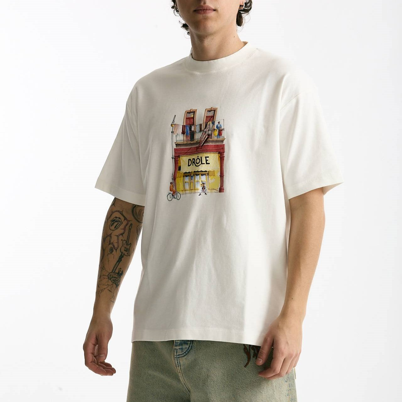 T-shirt in cotone bianco men Drôle de monsieur - 6