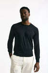 Maglia girocollo in cotone blu men Drumohr - 1
