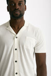 Cardigan mezza manica in cotone bianco men Drumohr - 5