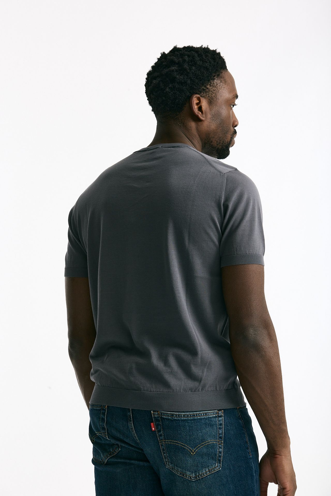 T-shirt in cotone grigio men Drumohr - 3