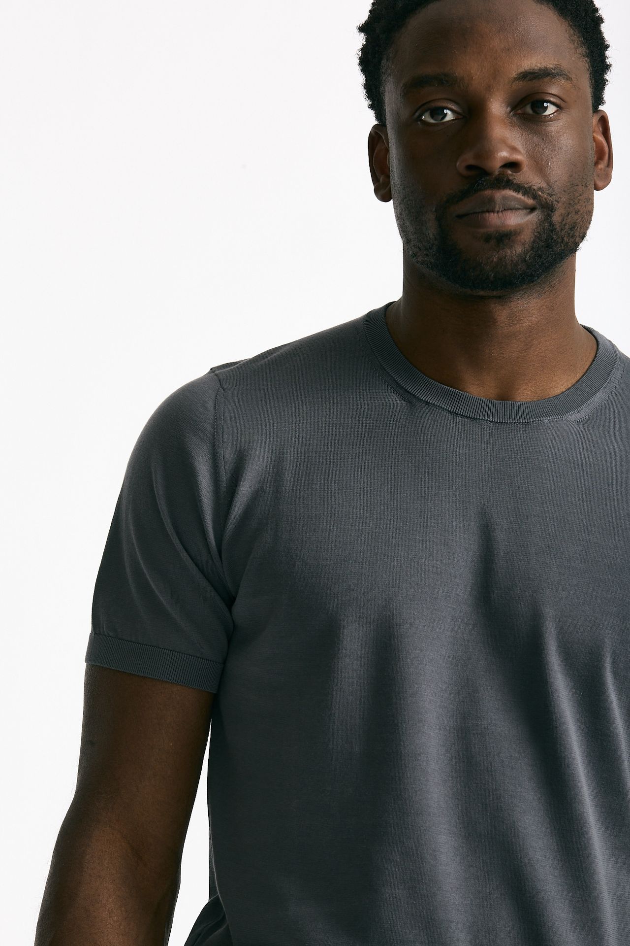 T-shirt in cotone grigio men Drumohr - 5