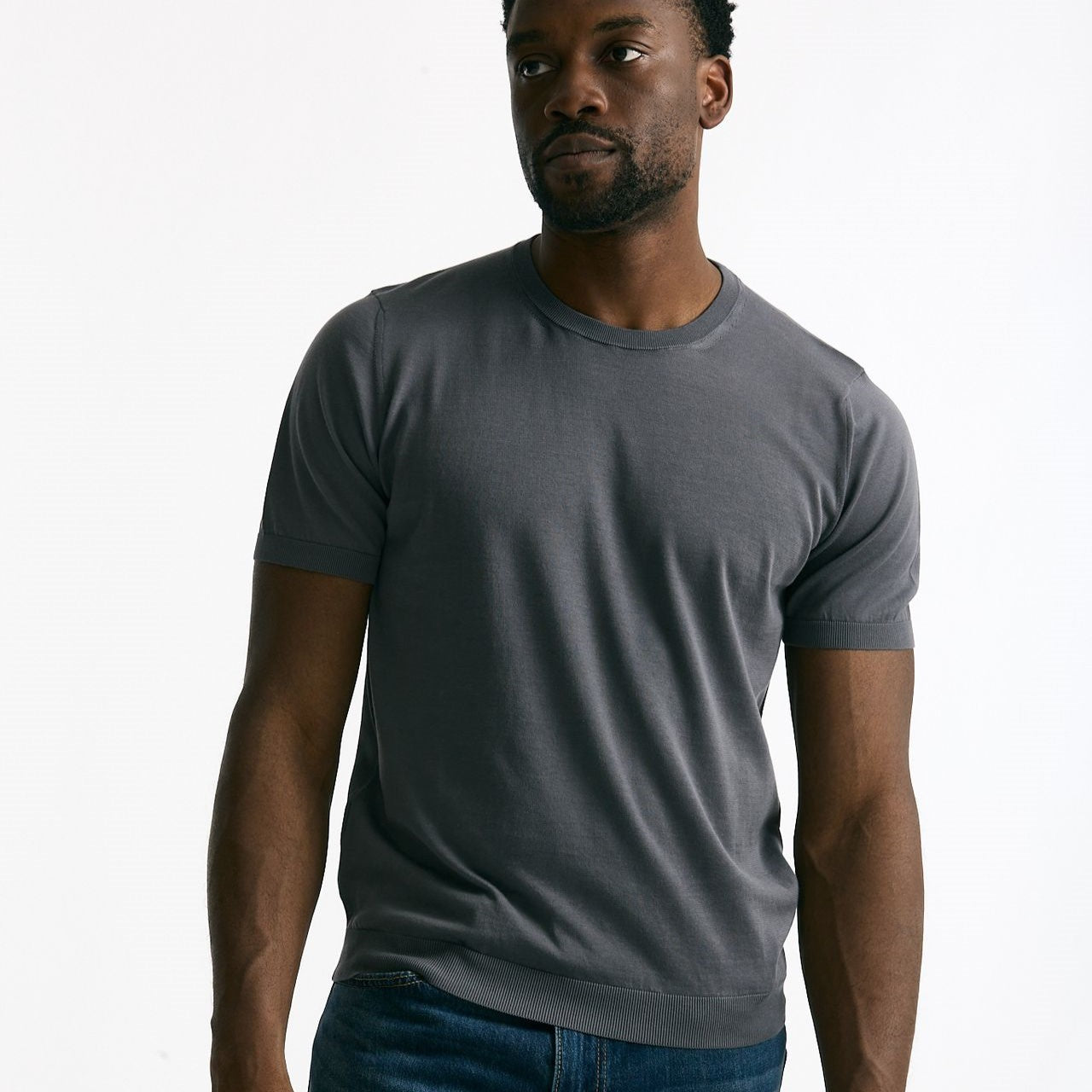 T-shirt in cotone grigio men Drumohr - 6