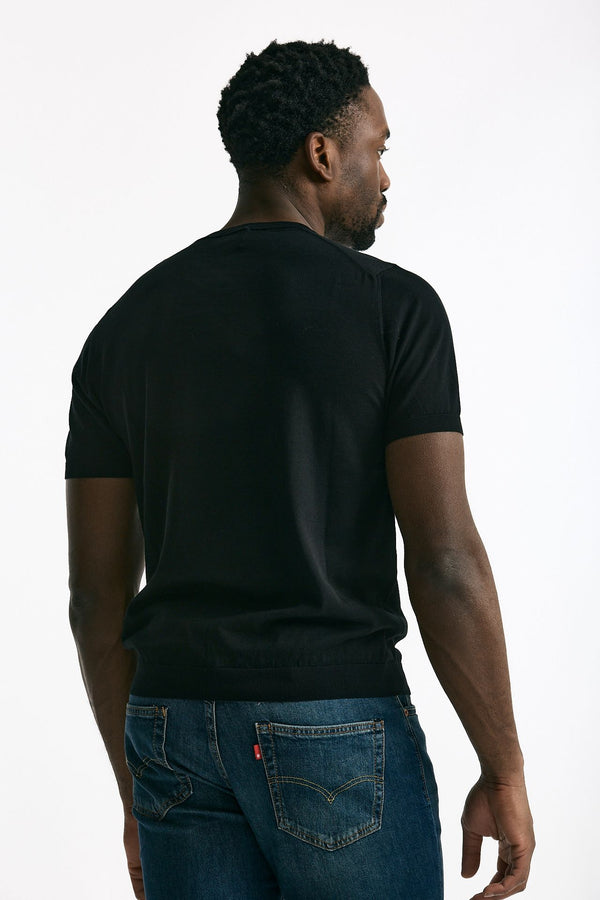 T-shirt in cotone nero men Drumohr