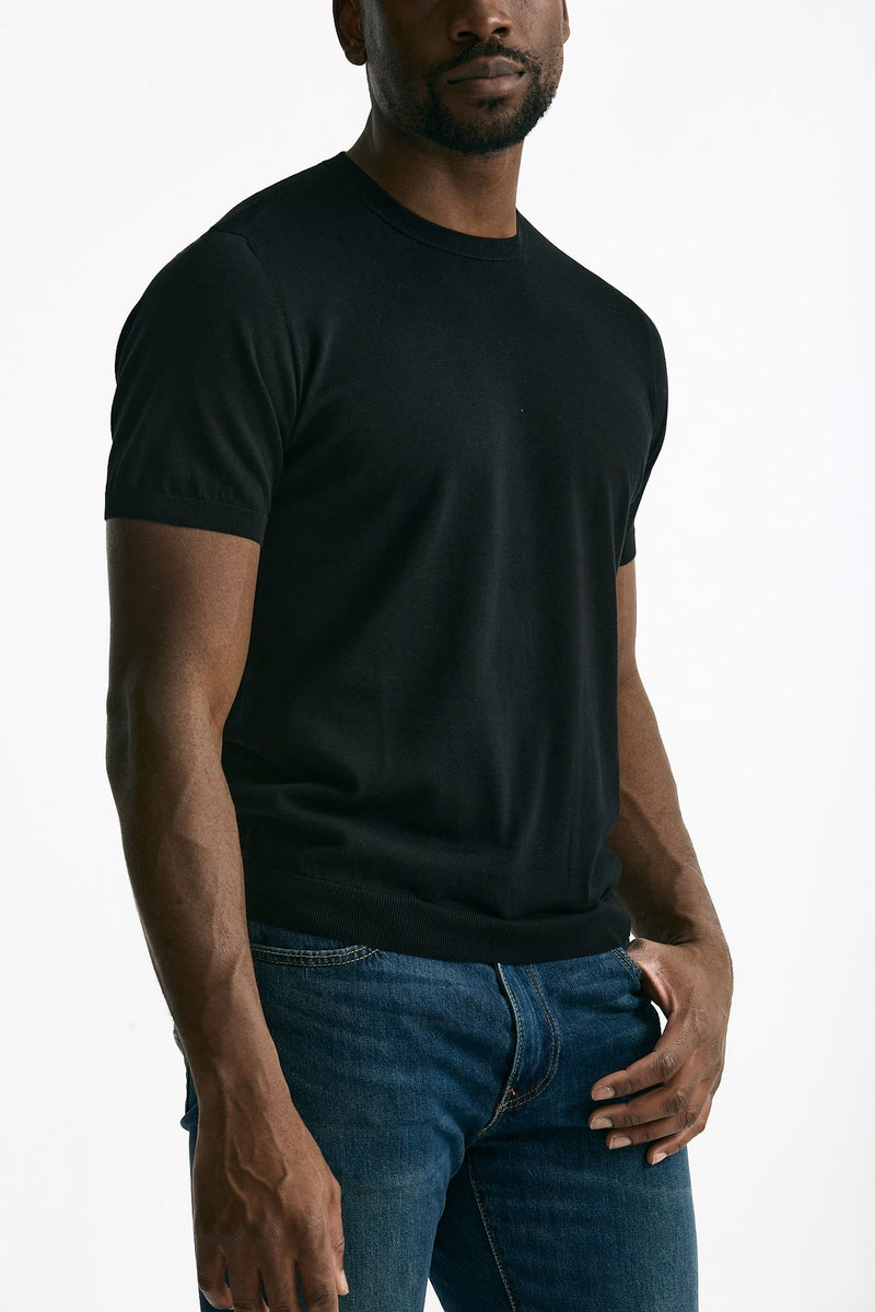 T-shirt in cotone nero men Drumohr - 4
