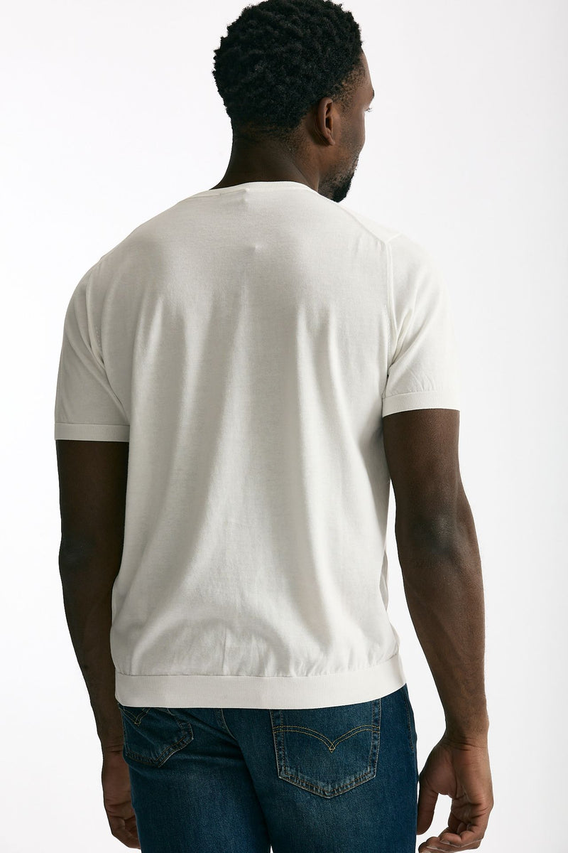 T-shirt in cotone bianco men Drumohr - 3
