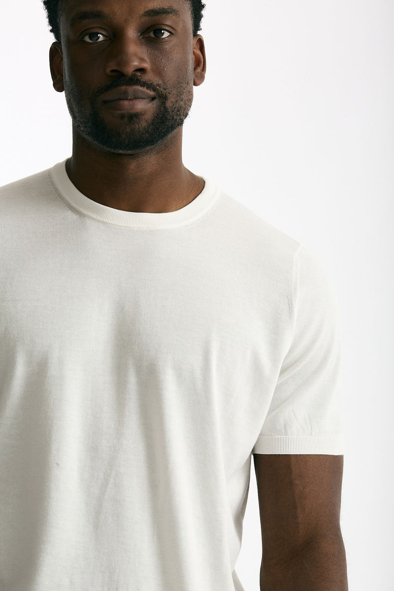 T-shirt in cotone bianco men Drumohr - 5