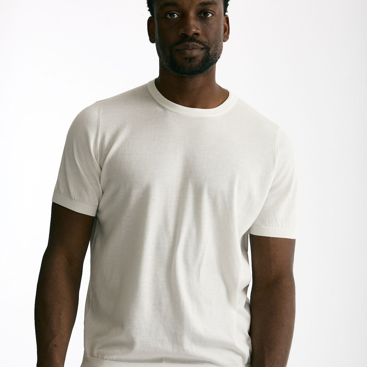 T-shirt in cotone bianco men Drumohr - 6