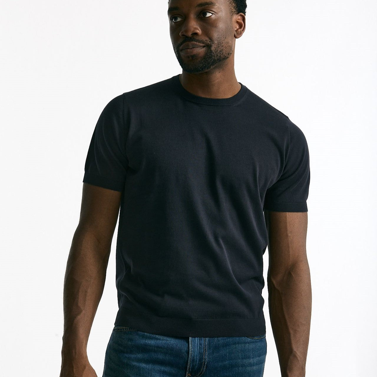 T-shirt in cotone blu men Drumohr - 6