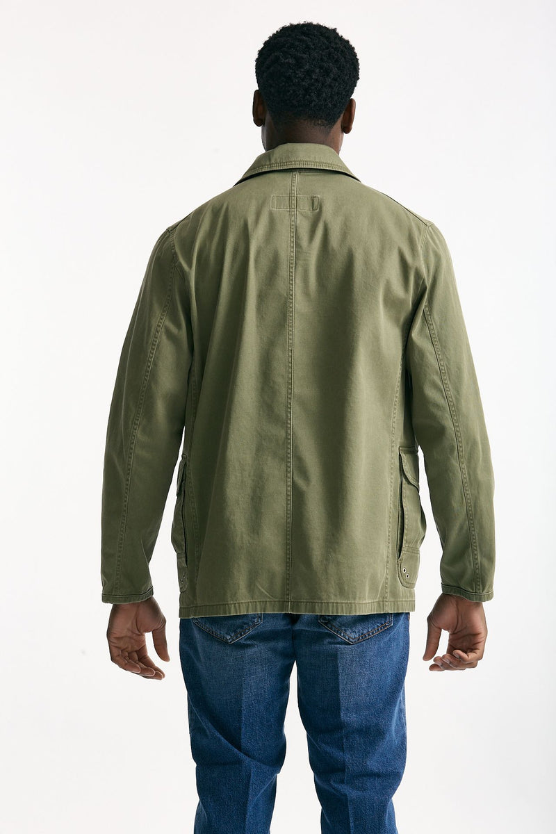 Giubbino in cotone twill lavato verde men Fay - 3