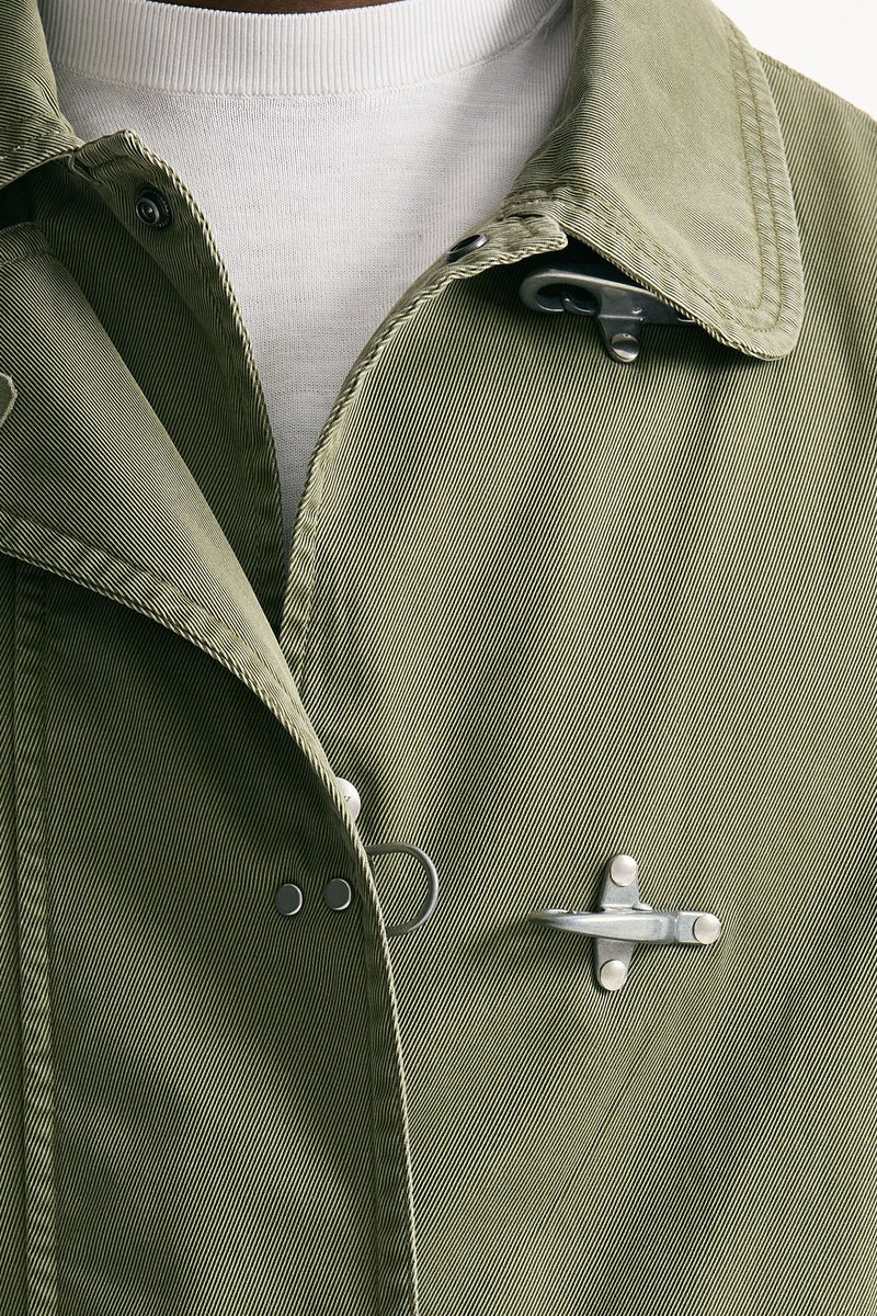 Giubbino in cotone twill lavato verde men Fay - 6