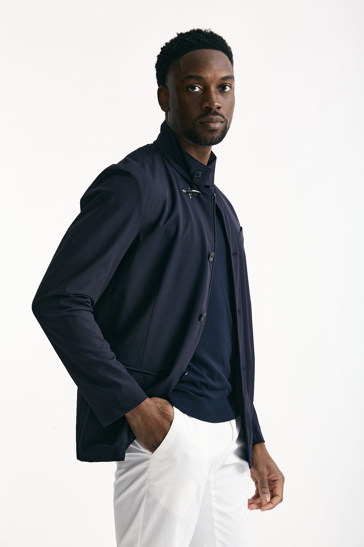 Giacca in nylon stretch blu men Fay - 1