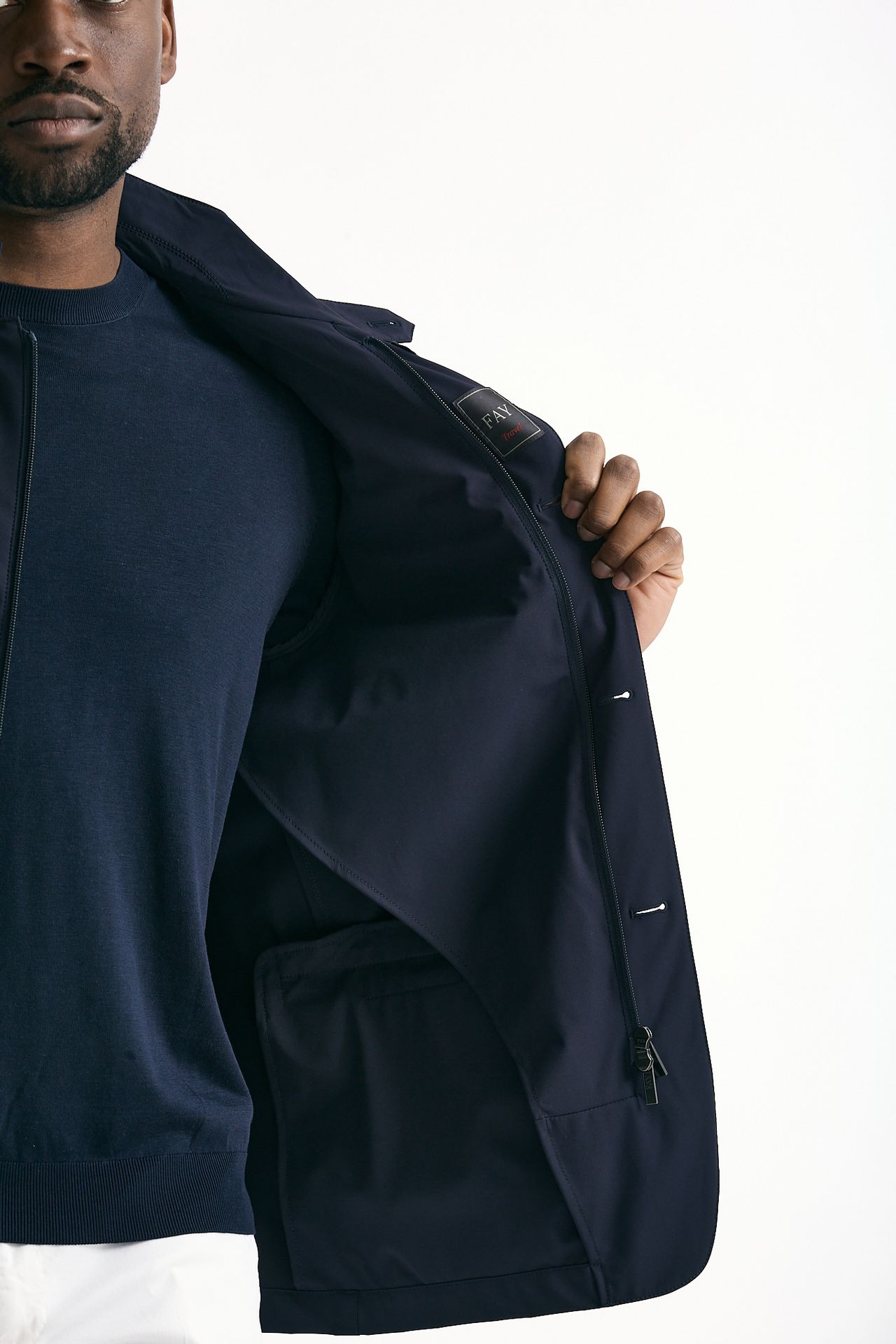 Giacca in nylon stretch blu men Fay - 8