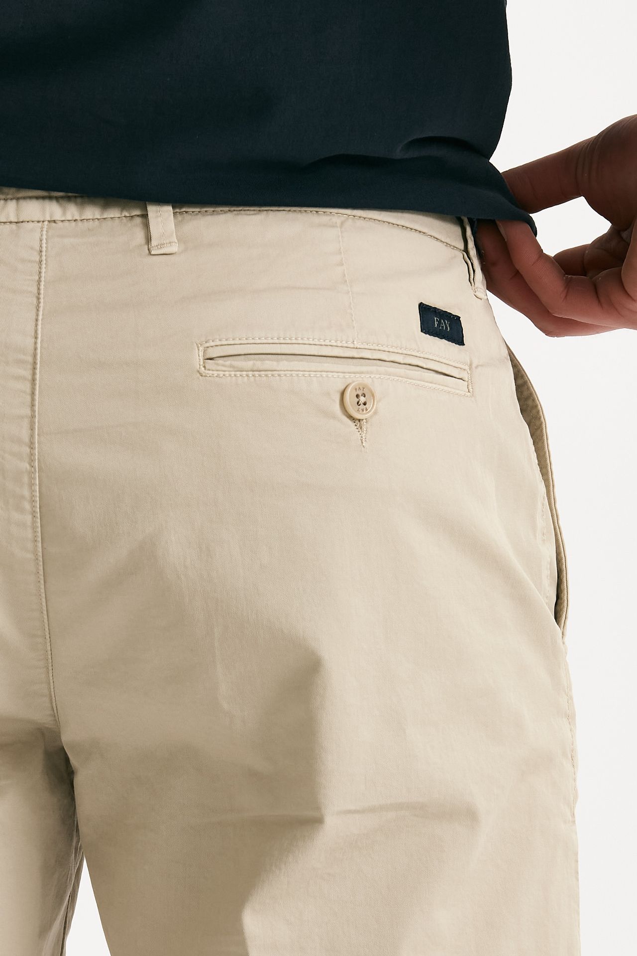 Bermuda  in cotone stretch beige men Fay - 7