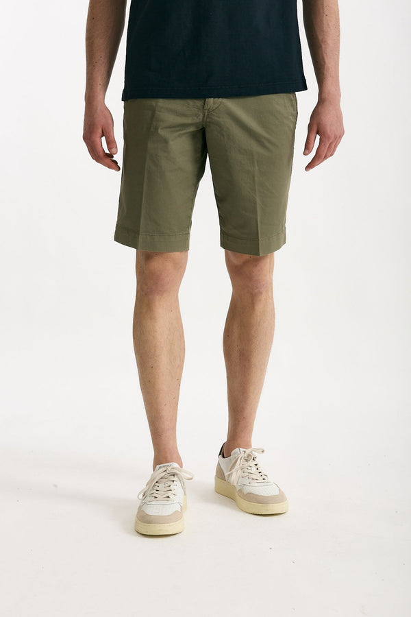 Bermuda  in cotone stretch verde men Fay
