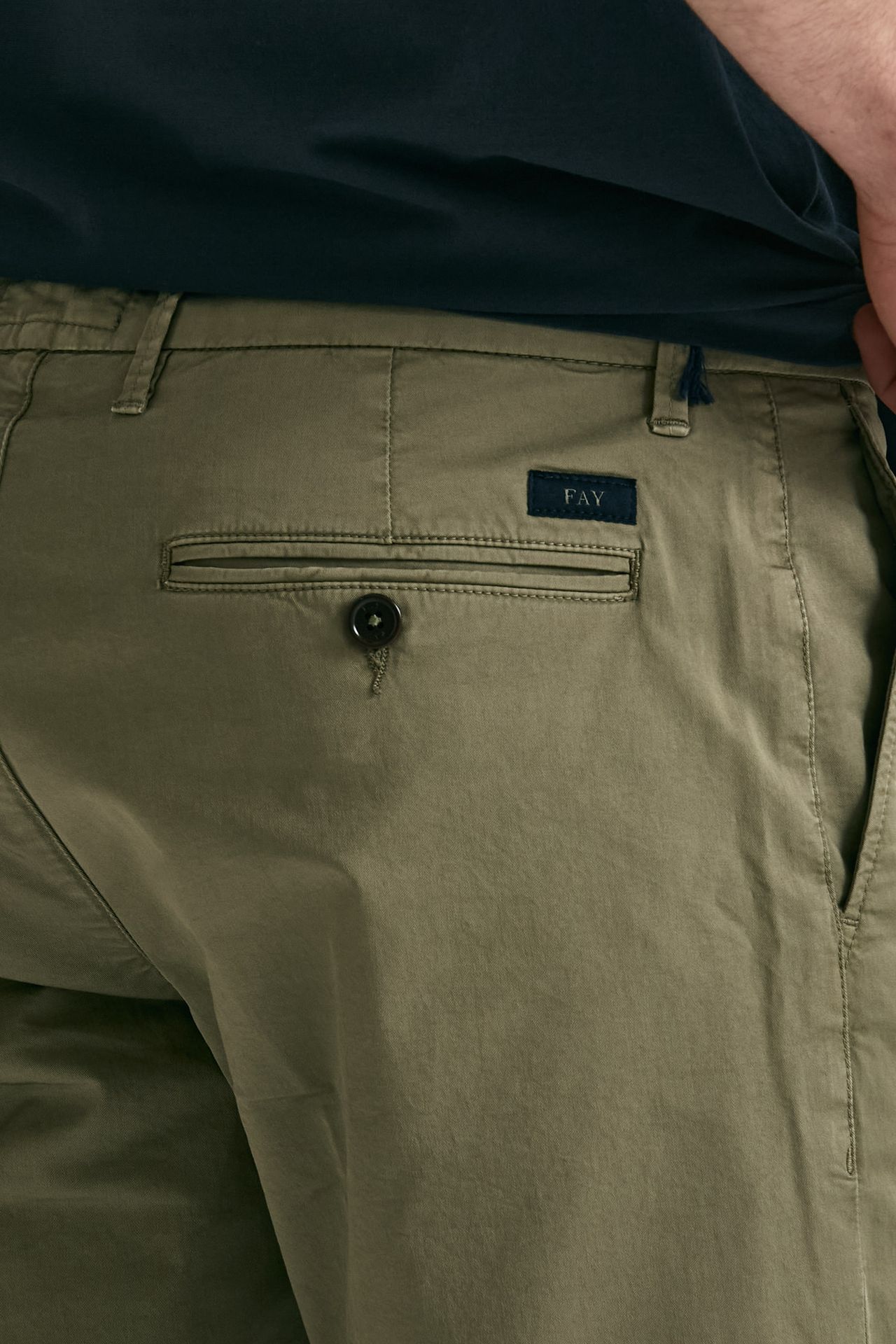 Bermuda  in cotone stretch verde men Fay - 7