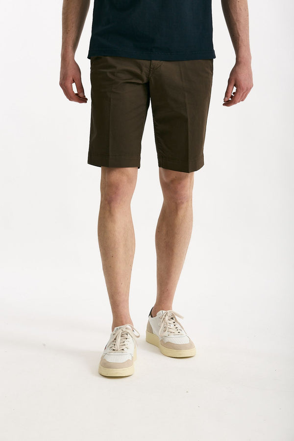 Bermuda in cotone stretch marrone men Fay