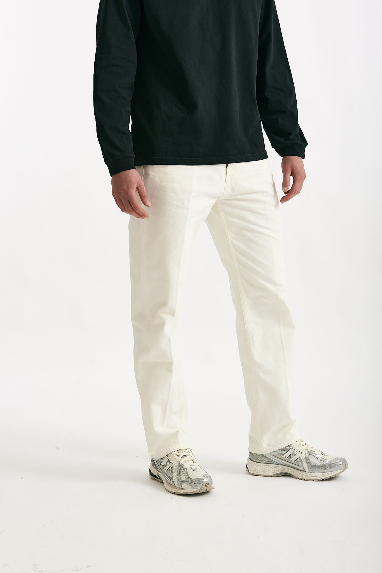 Jeans YVES stone washed bianco men Grifoni - 2