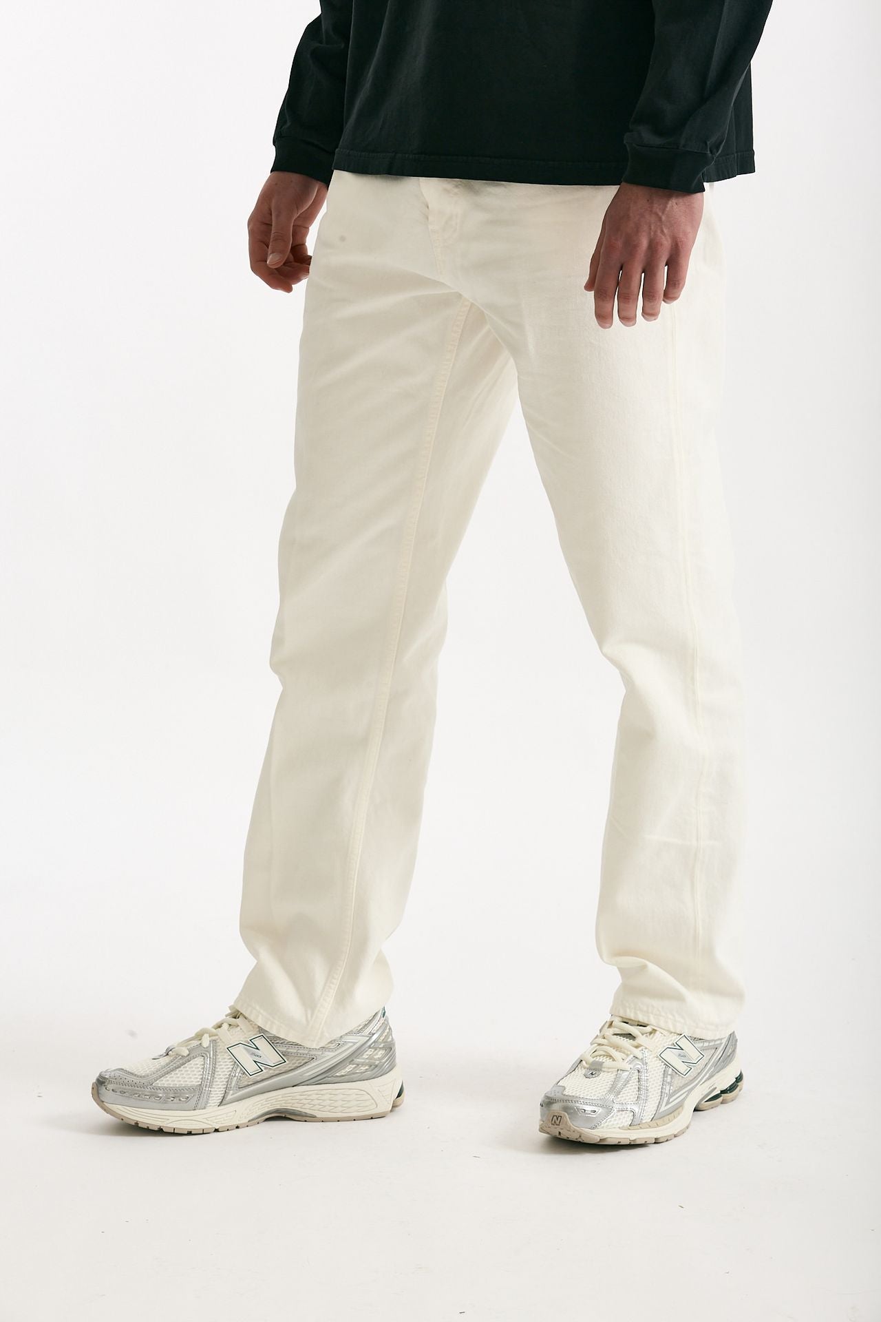 Jeans YVES stone washed bianco men Grifoni - 4