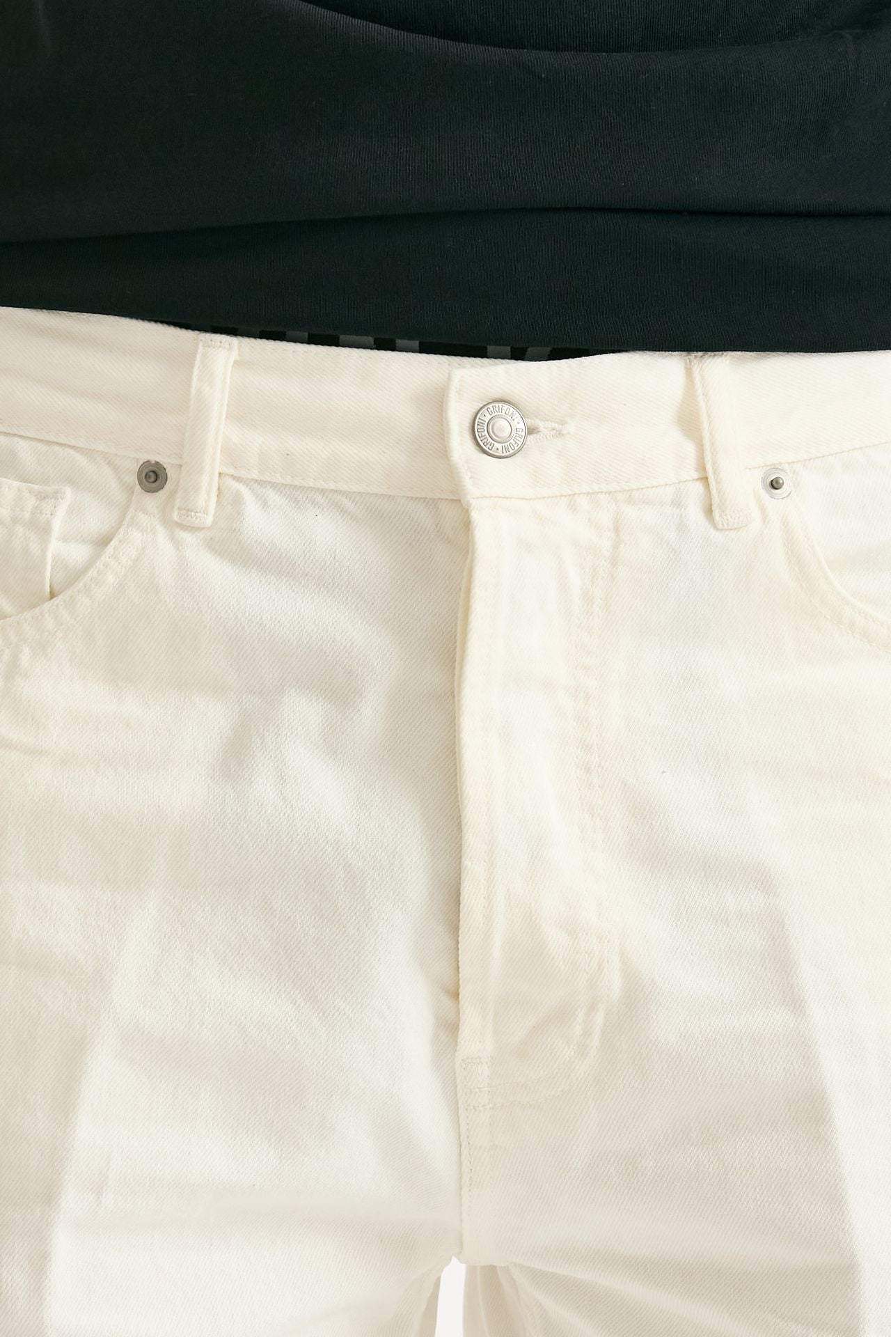 Jeans YVES stone washed bianco men Grifoni - 5