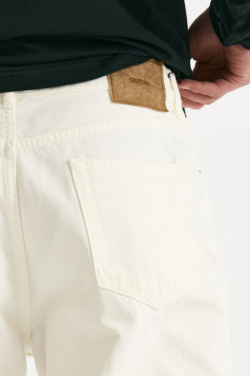 Jeans YVES stone washed bianco men Grifoni - 6
