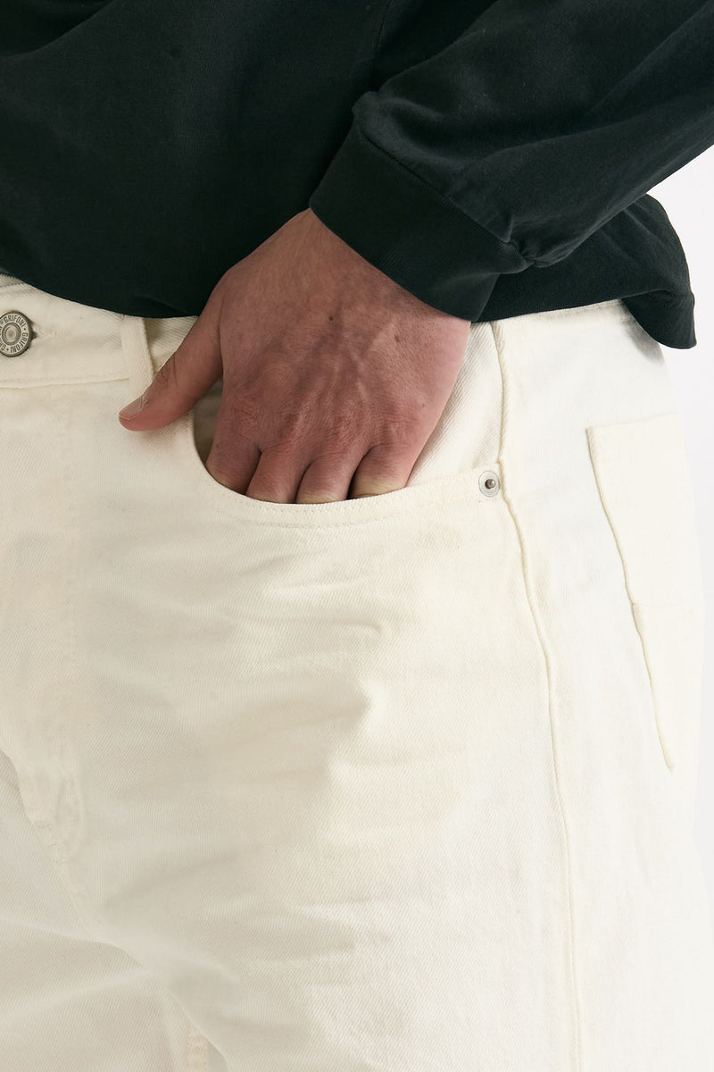 Jeans YVES stone washed bianco men Grifoni - 7