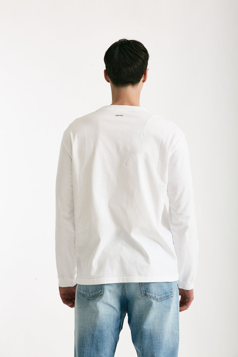T-shirt in cotone bianco men Grifoni - 4