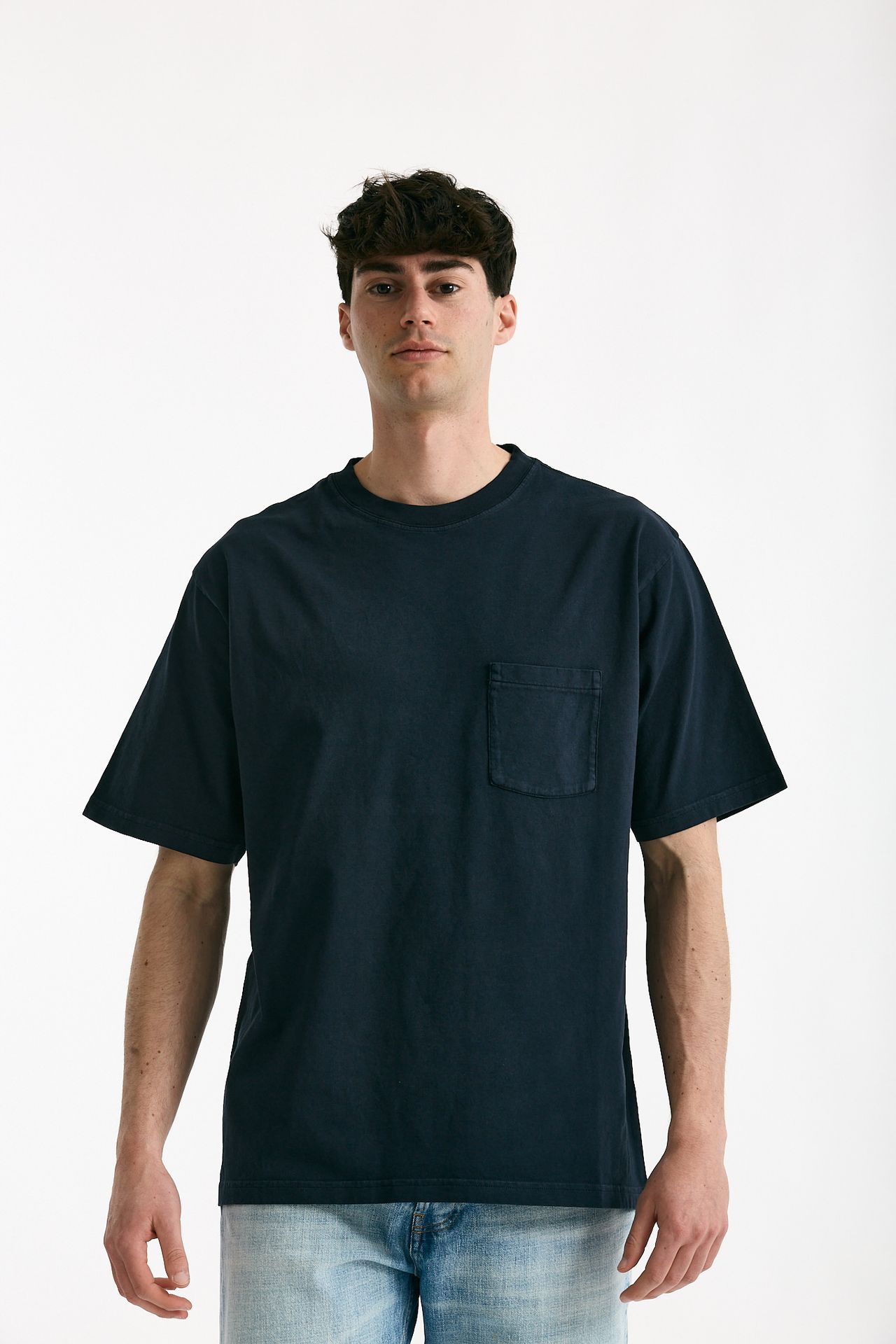 T-shirt in cotone “doppio” blu men Grifoni - 1