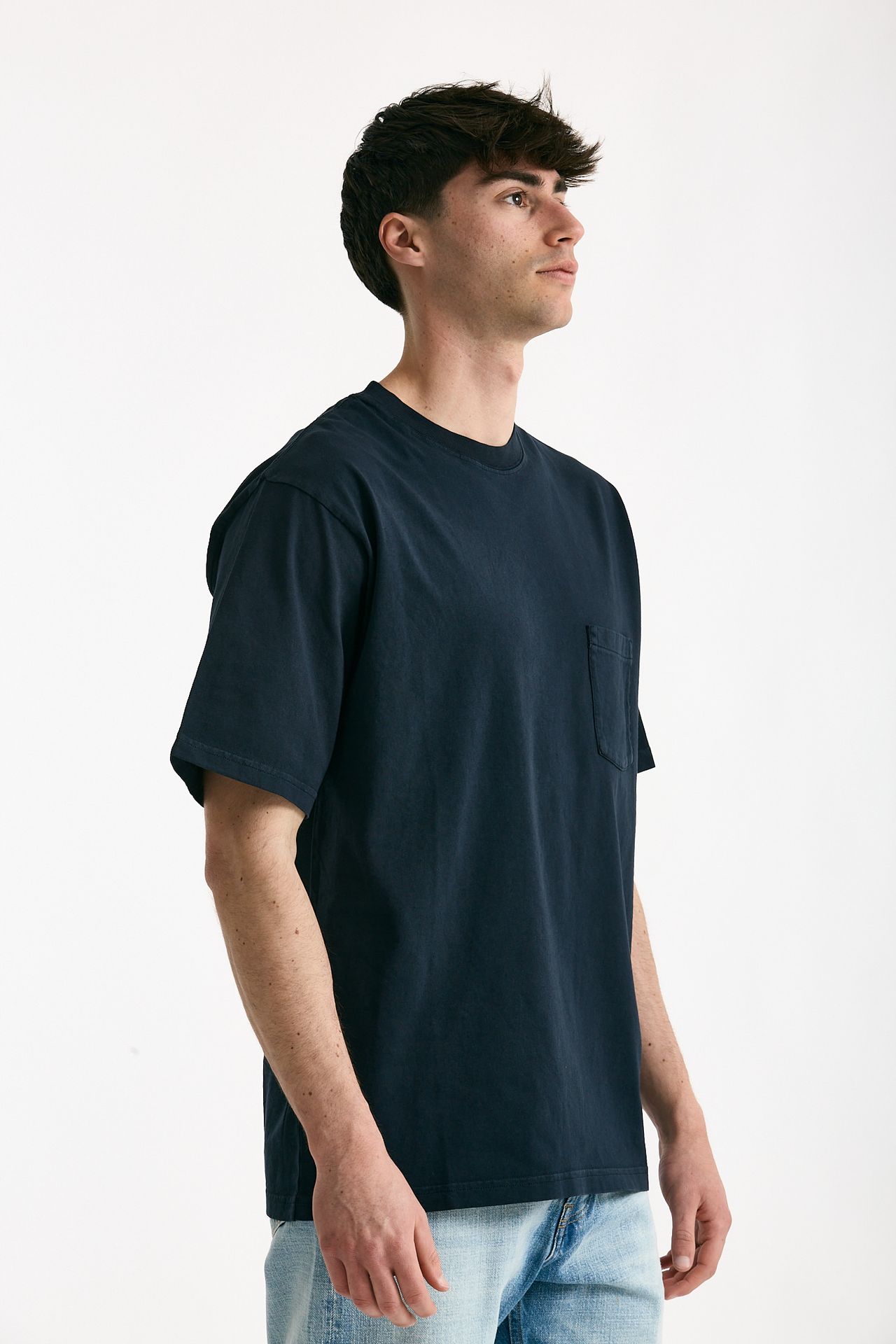 T-shirt in cotone “doppio” blu men Grifoni - 2