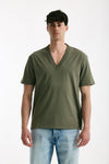 T-shirt Scollo a V verde militare men Grifoni - 2
