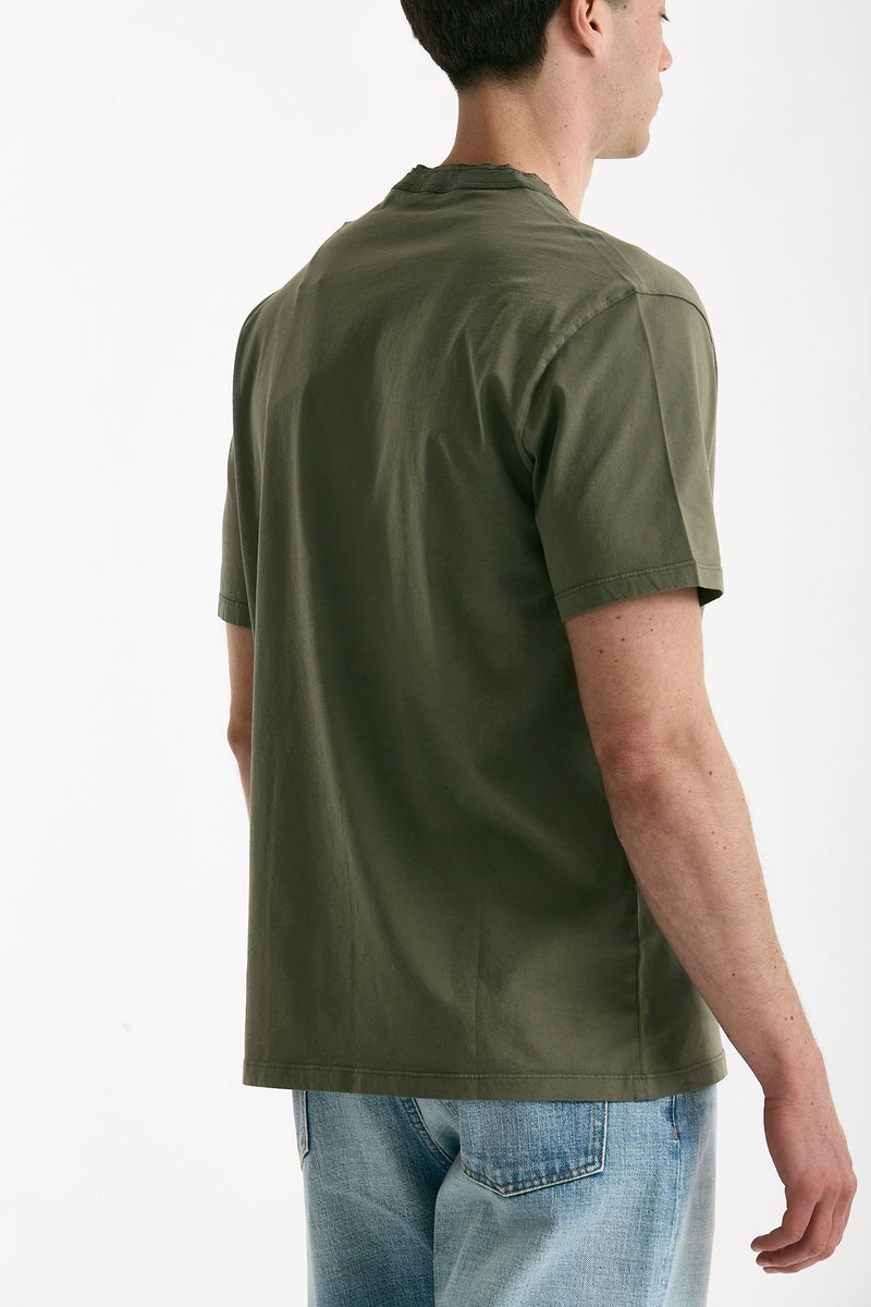 T-shirt Scollo a V verde militare men Grifoni - 4
