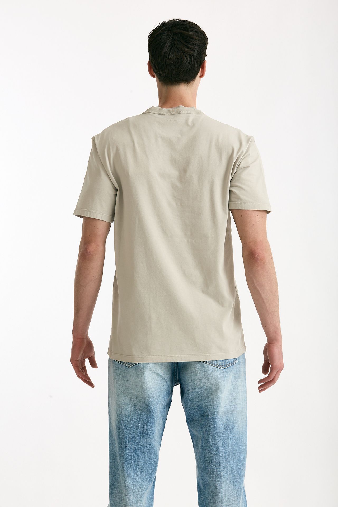 T-shirt Scollo a V beige men Grifoni - 4