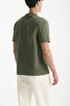 T-shirt girocollo in cotone verde militare men Grifoni - 1