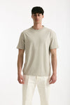 T-shirt girocollo in cotone beige men Grifoni - 1