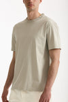 T-shirt girocollo in cotone beige men Grifoni - 5