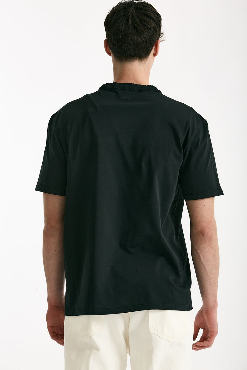 T-shirt girocollo in cotone nero men Grifoni - 5
