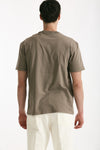 T-shirt Girocollo in cotone tortora men Grifoni - 3