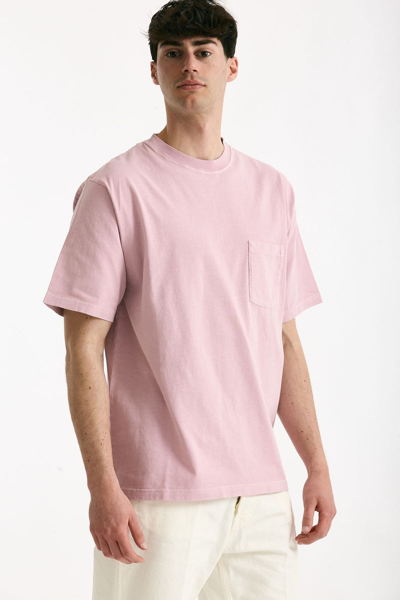 T-shirt in cotone “doppio” rosa men Grifoni - 3