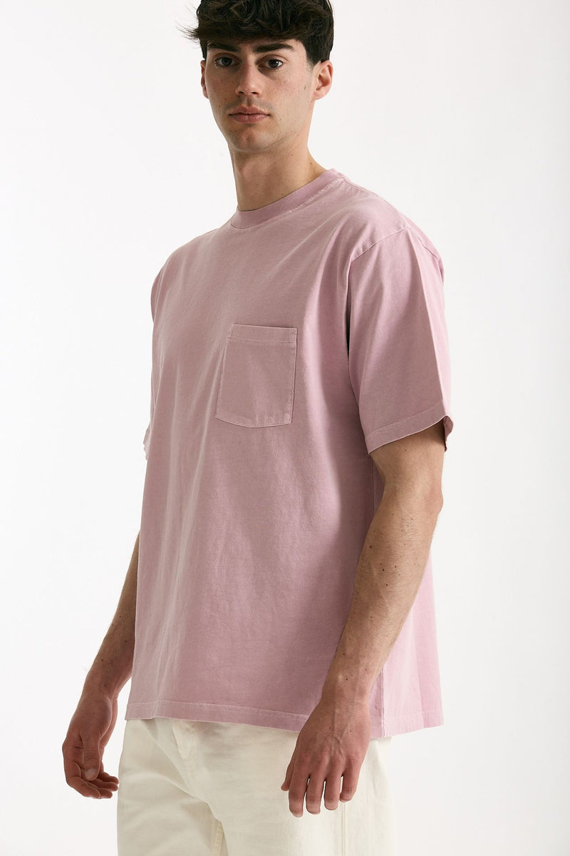T-shirt in cotone “doppio” rosa men Grifoni - 1